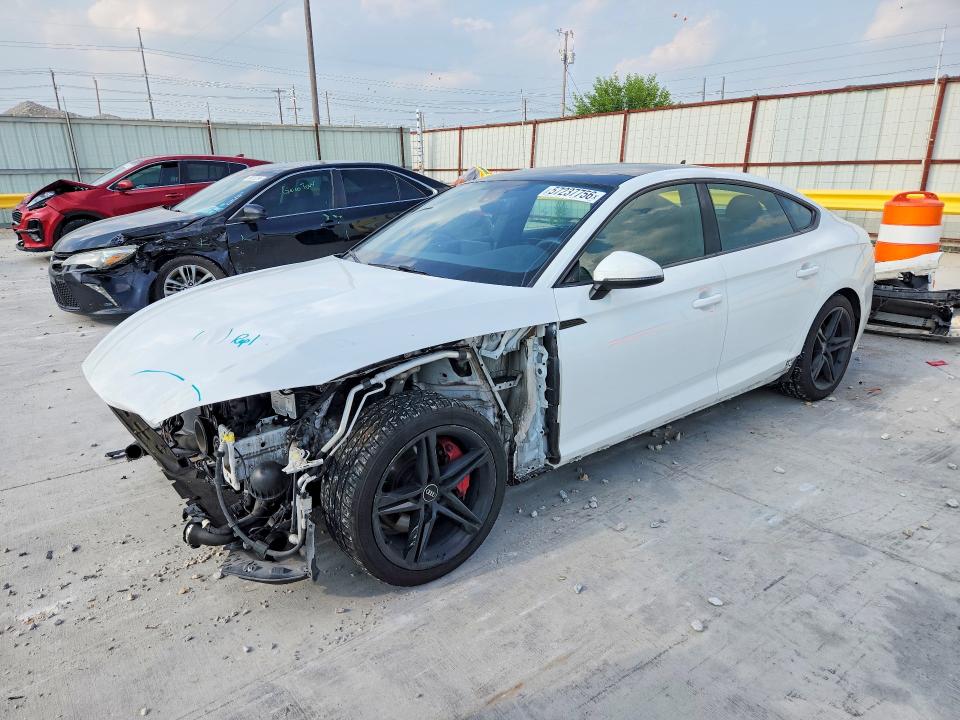 2022 Audi A5 VIN WAUDACF54NA008829 COPART salvage auction — FRONT END, Tx - Salvage Vehicle Title, sold $7,800 on 2026-07-24 (photo 1)