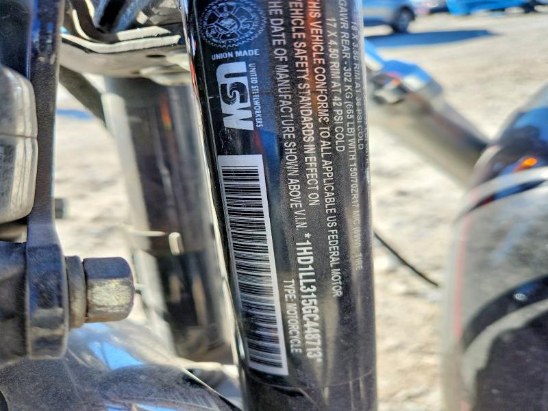 2016 Harley-davidson VIN 1HD1LL315GC448713 COPART salvage auction — ROLLOVER, Ut - Salvage Certificate, sold $1,350 on 2026-07-31 (photo 9)