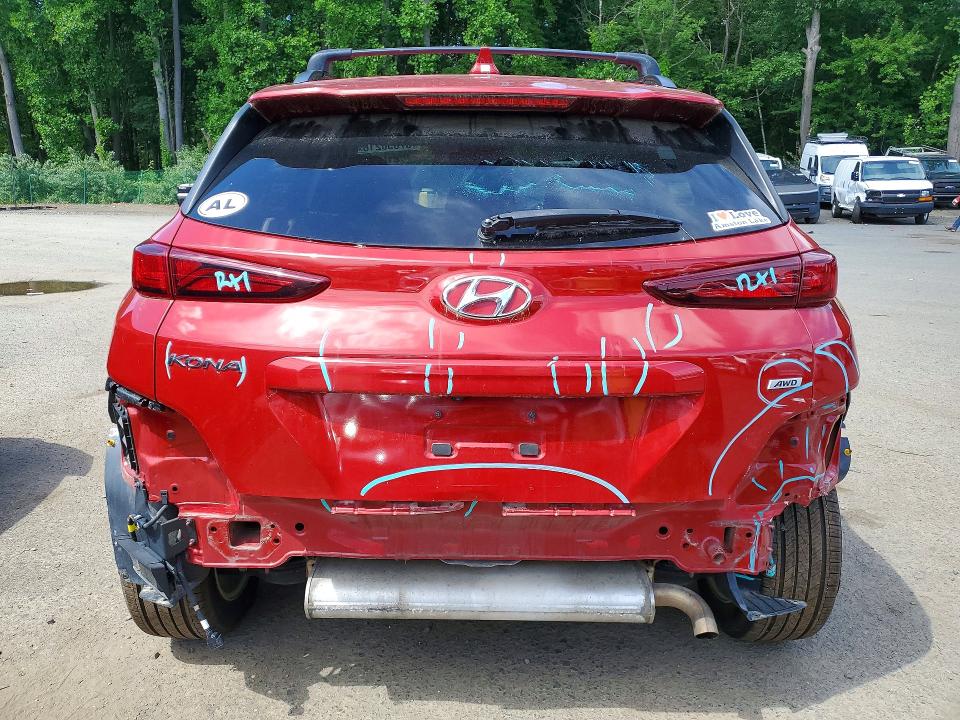 2021 Hyundai Kona VIN KM8K6CAA0MU723373 COPART salvage auction — REAR END, Ct - Cert Of Title-Salvage, sold $4,000 on 2026-07-02 (photo 6)