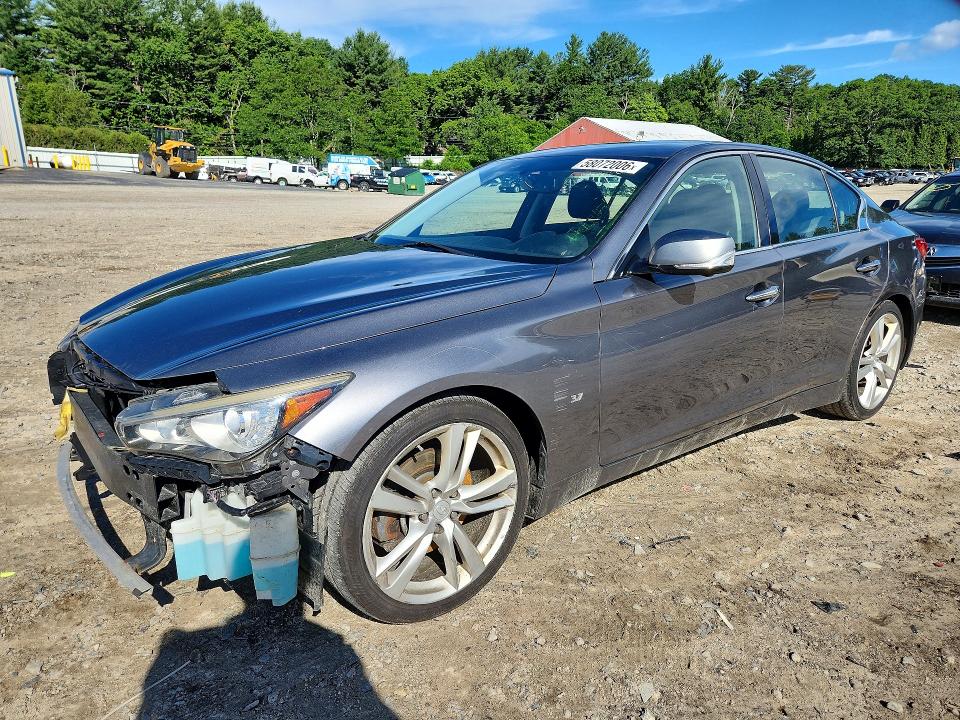 2015 Infiniti VIN JN1BV7AP4FM340528 COPART salvage auction — FRONT END, Ma - Cert Of Title-Reconstrctd Coll, sold $2,900 on 2026-07-16 (photo 1)