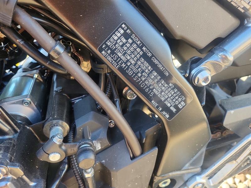 2025 Suzuki Gsx VIN JS1EM13B1S7101615 COPART salvage auction — FRONT END, WI - CERT OF TITLE-SALVAGE VEHICLE, sold $1,150 on 2026-07-02 (photo 9)