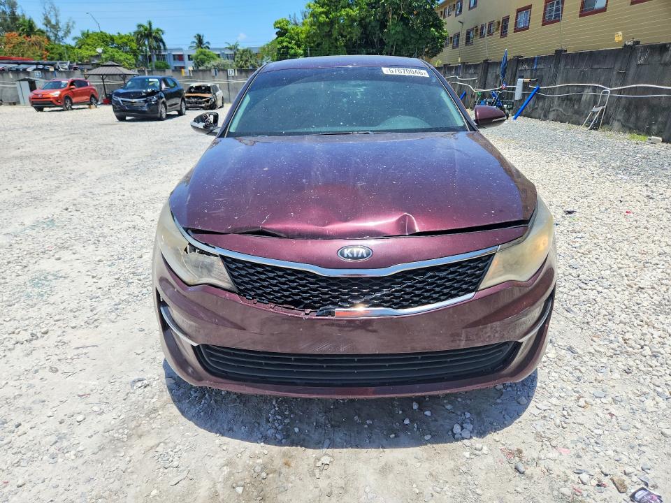 2018 Kia Optima VIN 5XXGT4L30JG227692 COPART salvage auction — FRONT END, Fl - Cert Of Title Slvg Rebuildable, sold $1,150 on 2026-07-02 (photo 5)