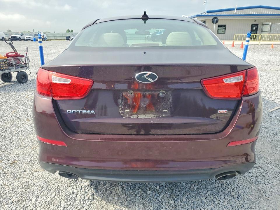 2014 Kia Optima VIN 5XXGM4A72EG286364 COPART salvage auction — MINOR DENT/SCRATCHES, Tx - Cert Of Title-Rebuilt Salvage, sold $925 on 2026-07-27 (photo 6)