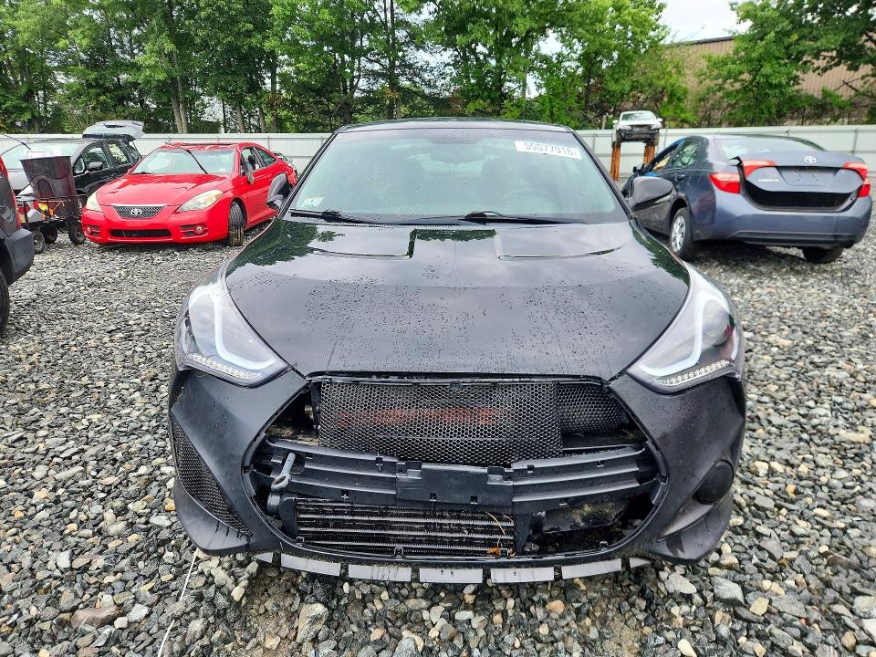 2014 Hyundai Veloster VIN KMHTC6AE1EU192123 COPART salvage auction — REAR END, MA - CERT OF TITLE-RECONSTRCTD COLL, sold $400 on 2026-07-22 (photo 5)
