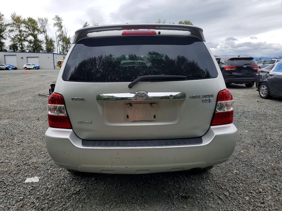 2006 Toyota Highlander hybrid VIN JTEEW21A060026965 COPART salvage auction — FRONT END, WA - BILL OF SALE, sold $600 on 2026-07-20 (photo 6)