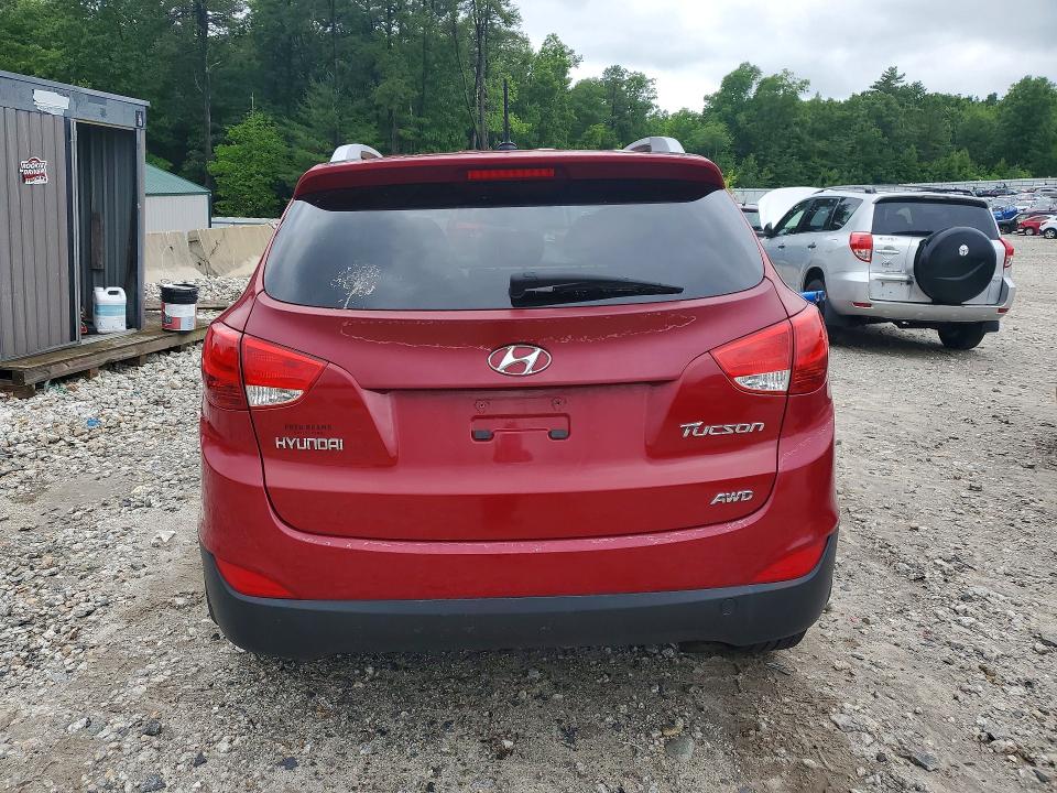 2010 Hyundai Tucson VIN KM8JUCAC7AU056610 COPART salvage auction — FRONT END, Ma - Cert Of Title-Reconstrctd Coll, sold $850 on 2026-07-08 (photo 6)