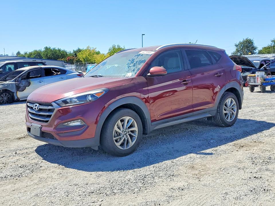 2016 Hyundai Tucson VIN KM8J33A41GU238260 COPART salvage auction — FRONT END, CA - CERT OF TITLE-SALVAGED (P), sold $2,550 on 2026-07-28 (photo 1)
