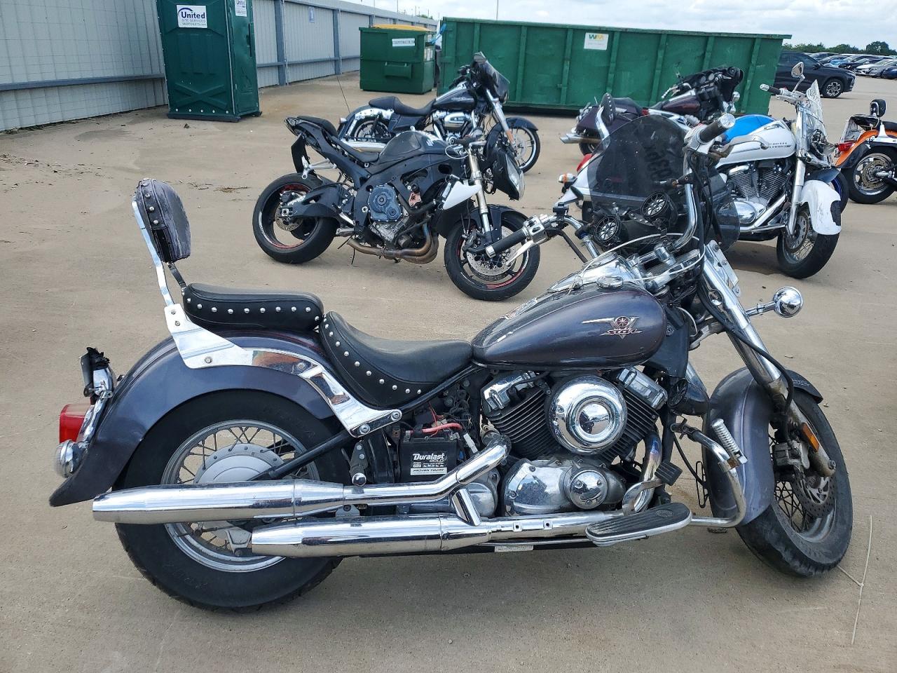 2005 Yamaha XVS65 VIN JYAVM01E05A078229 COPART salvage auction — Rear End, TX - SALVAGE VEHICLE TITLE, sold $600 on 2026-07-09 (photo 1)