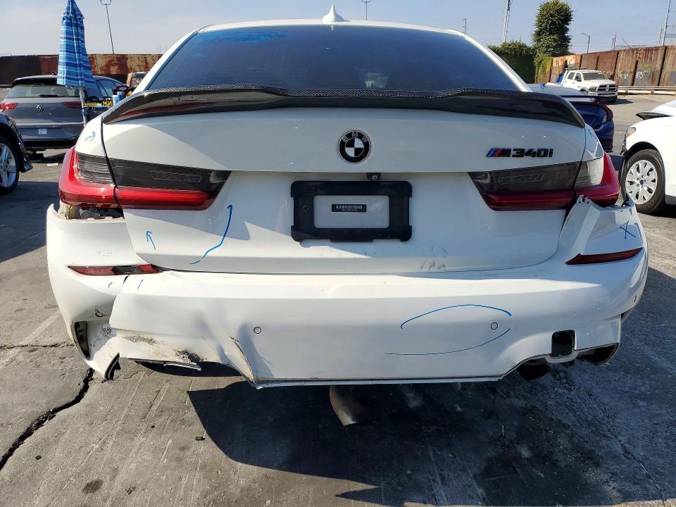 2020 BMW M3 VIN WBA5U7C00LFH22312 COPART salvage auction — REAR END, Ca - Salvage Certificate, sold $15,000 on 2026-07-22 (photo 6)