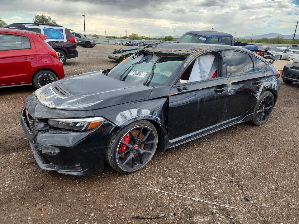 2025 Honda Civic VIN JHMFL5G47SX007172 COPART salvage auction — ROLLOVER, Az - Cert Of Title - Salvage, sold $3,950 on 2026-07-24 (photo 1)