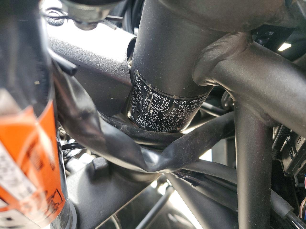 2019 Kawasaki EX650 VIN JKAEXEK12KDA32977 COPART salvage auction — Side, MD - CERT OF SALVAGE > 75% DAMAGE, sold $1,050 on 2026-07-09 (photo 9)