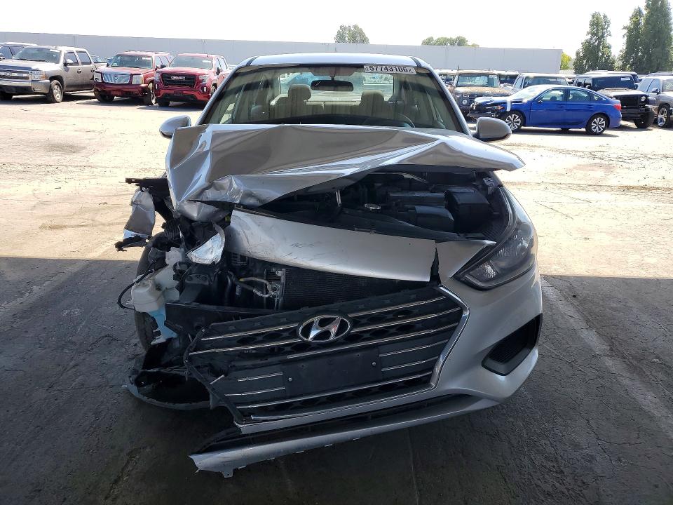 2020 Hyundai Accent VIN 3KPC24A65LE114962 COPART salvage auction — FRONT END, Ca - Salvage Certificate, sold $250 on 2026-07-23 (photo 5)