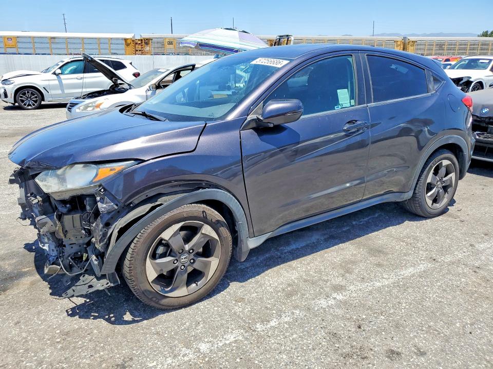 2018 Honda Hr-v VIN 3CZRU5H52JM721602 COPART salvage auction — FRONT END, Ca - Salvage Certificate, sold $4,400 on 2026-07-24 (photo 1)