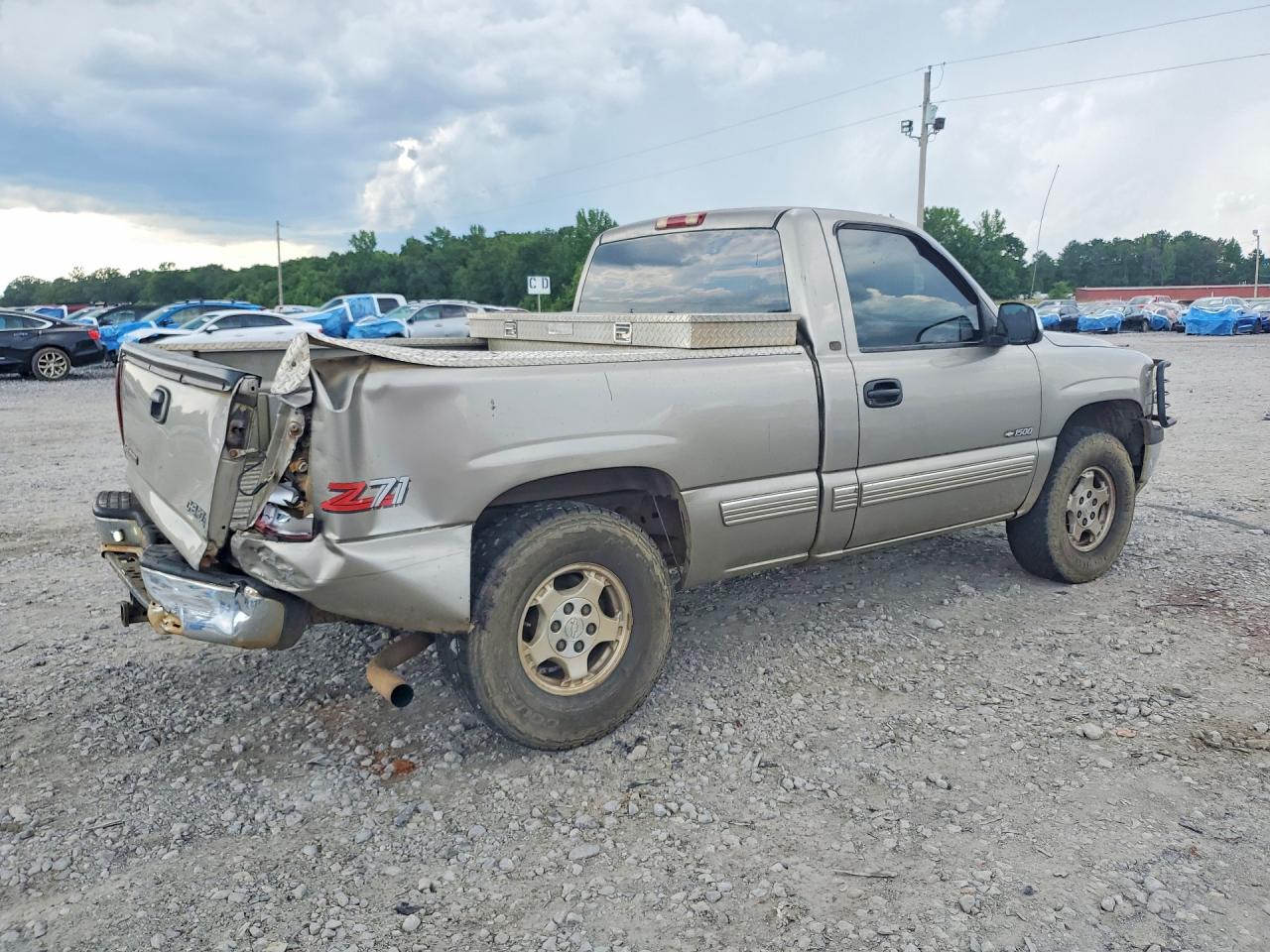 1999 Chevrolet Silverado VIN 1GCEK14T0XZ103516 COPART salvage auction — Rear End, AL - CERT OF TITLE-SALVAGE TITLE, sold $1,750 on 2026-06-25 (photo 3)