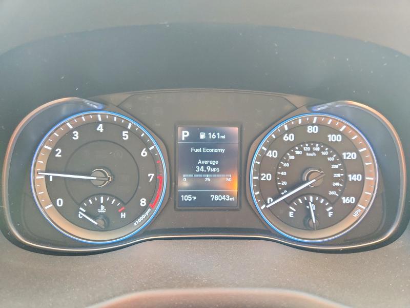 2019 Hyundai Kona VIN KM8K12AA7KU381006 COPART salvage auction — FRONT END, Tx - Salvage Vehicle Title, sold $2,750 on 2026-07-10 (photo 9)