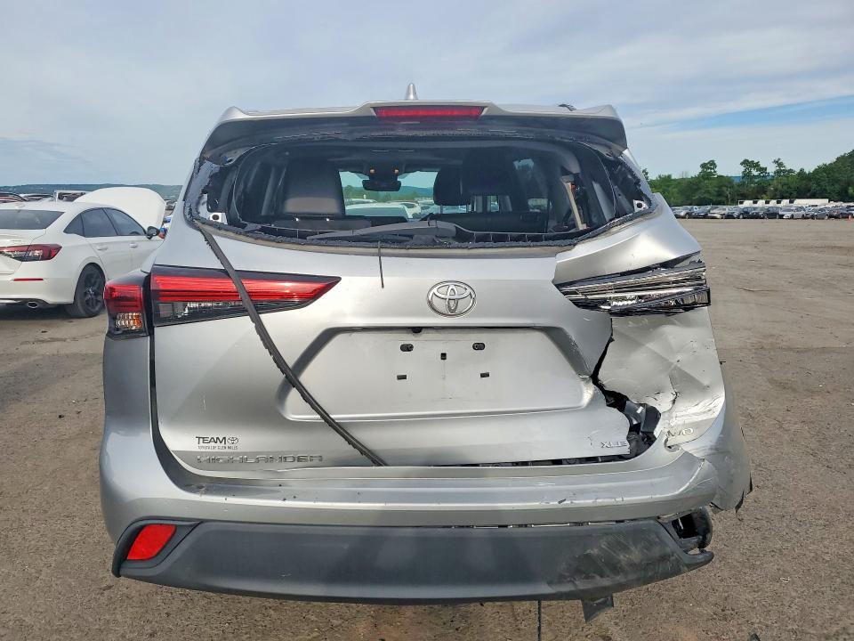 2021 Toyota Highlander VIN 5TDGZRBH8MS539433 COPART salvage auction — REAR END, Pa - Certificate Of Salvage, sold $13,100 on 2026-07-10 (photo 6)