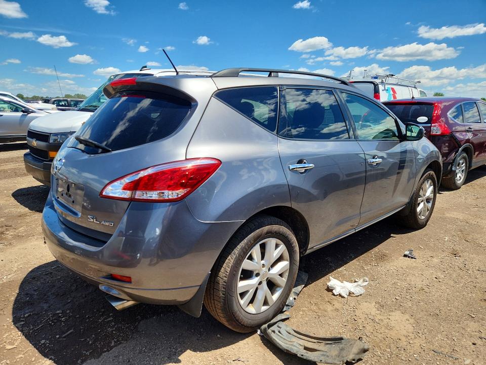 2013 Nissan Murano VIN JN8AZ1MW0DW312132 COPART salvage auction — ALL OVER, Il - Salvage Certificate, sold $525 on 2026-07-21 (photo 3)