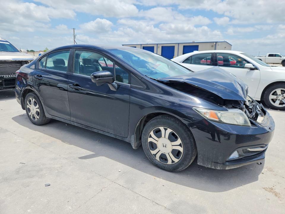 2015 Honda Civic hybrid VIN 19XFB4F33FE200738 COPART salvage auction — FRONT END, Tx - Salvage Vehicle Title, sold $2,000 on 2026-07-10 (photo 4)