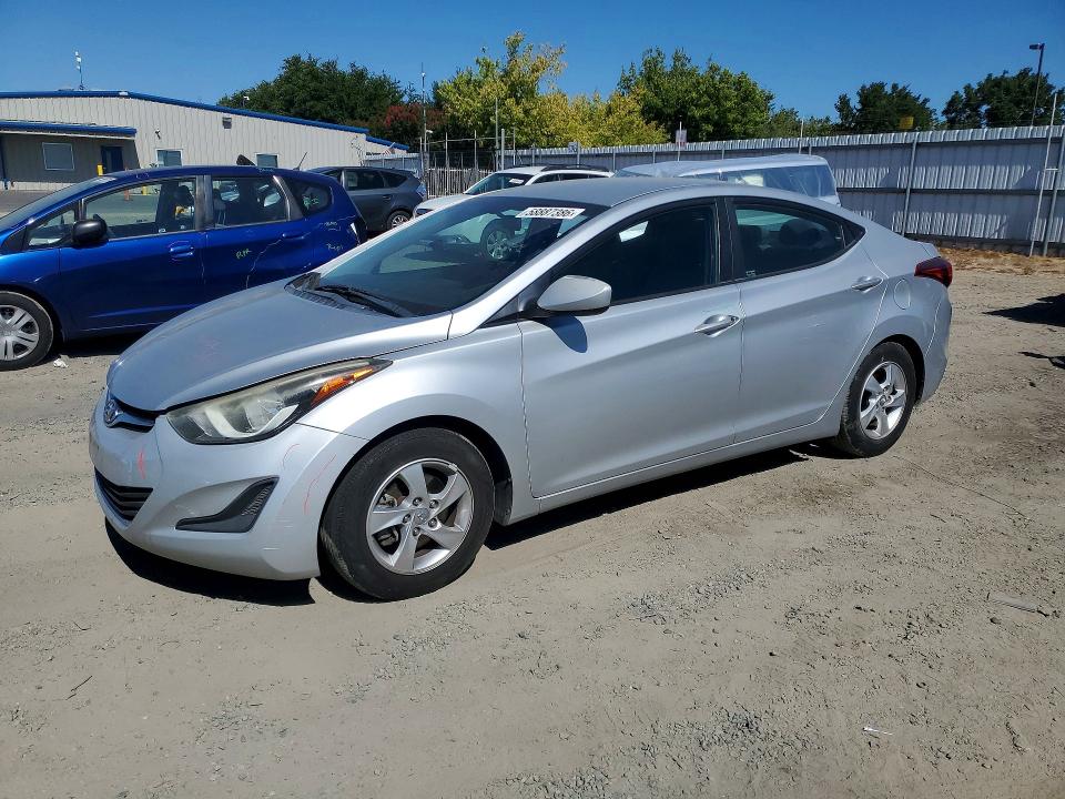 2014 Hyundai Elantra VIN 5NPDH4AE6EH495486 COPART salvage auction — VANDALISM, Ca - Salvage Certificate, sold $1,850 on 2026-07-09 (photo 1)