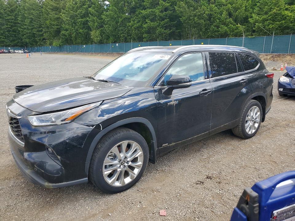 2021 Toyota Highlander hybrid VIN 5TDDBRCH4MS016495 COPART salvage auction — SIDE, Wa - Vehicle Cert Of Ownership-Titl, sold $10,200 on 2026-07-14 (photo 1)