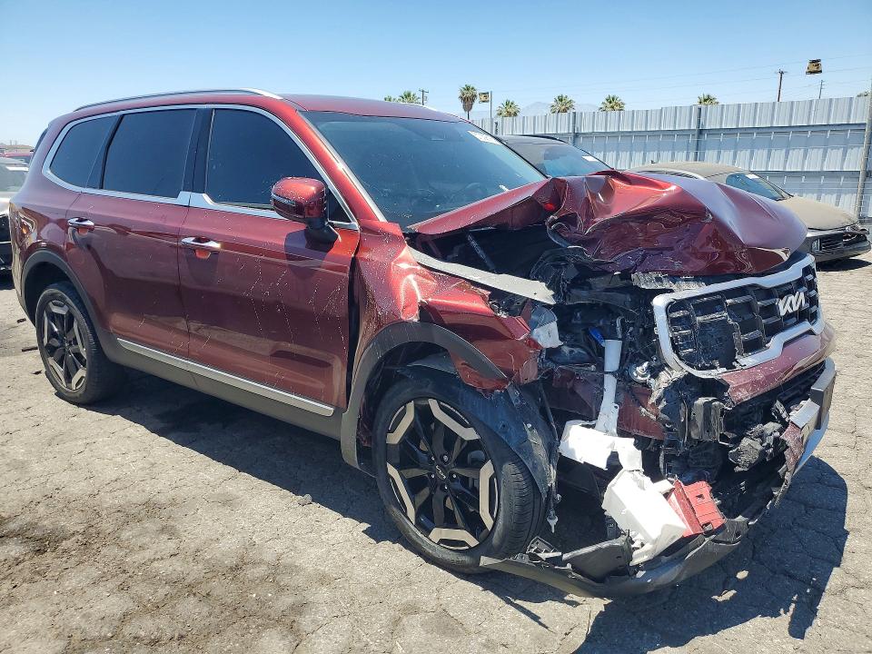 2023 Kia Telluride VIN 5XYP6DGC1PG366929 COPART salvage auction — FRONT END, Sc - Salvage Title, sold $6,100 on 2026-07-20 (photo 4)