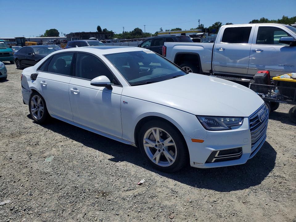 2018 Audi A4 VIN WAUDNAF46JA223042 COPART salvage auction — SIDE, CA - SALVAGE CERTIFICATE, sold $1,050 on 2026-07-21 (photo 4)