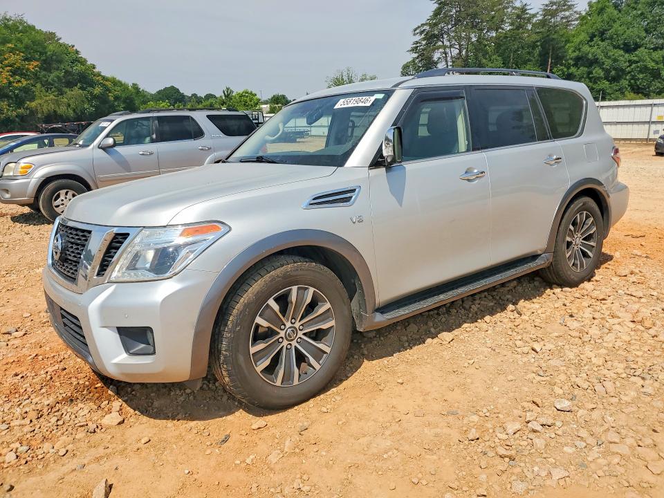 2020 Nissan Armada VIN JN8AY2NC6LX516228 COPART salvage auction — FRONT END, NC - SALVAGE CERTIFICATE OF TITLE, sold $1,150 on 2026-07-27 (photo 1)