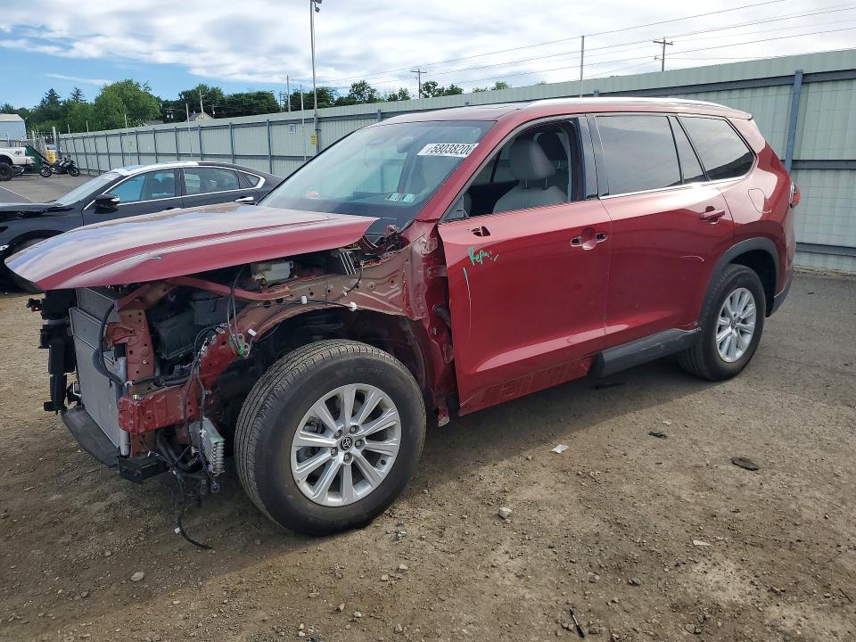 2024 Toyota Highlander VIN 5TDACAB57RS010223 COPART salvage auction — FRONT END, Pa - Certificate Of Salvage, sold $19,300 on 2026-07-10 (photo 1)