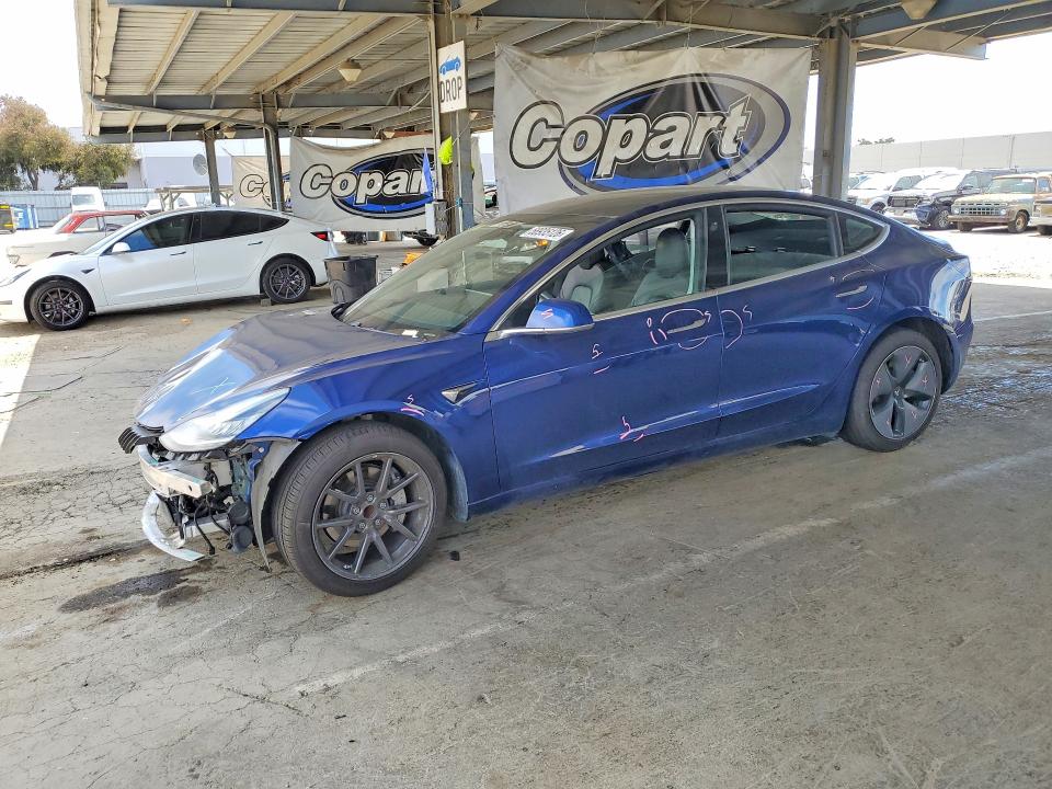 2019 Tesla Model 3 VIN 5YJ3E1EA4KF326328 COPART salvage auction — FRONT END, Ca - Salvage Certificate, sold $5,500 on 2026-07-07 (photo 1)