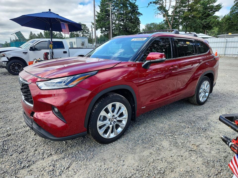 2023 Toyota Highlander hybrid VIN 5TDXBRCH8PS585254 — COPART salvage auction photo