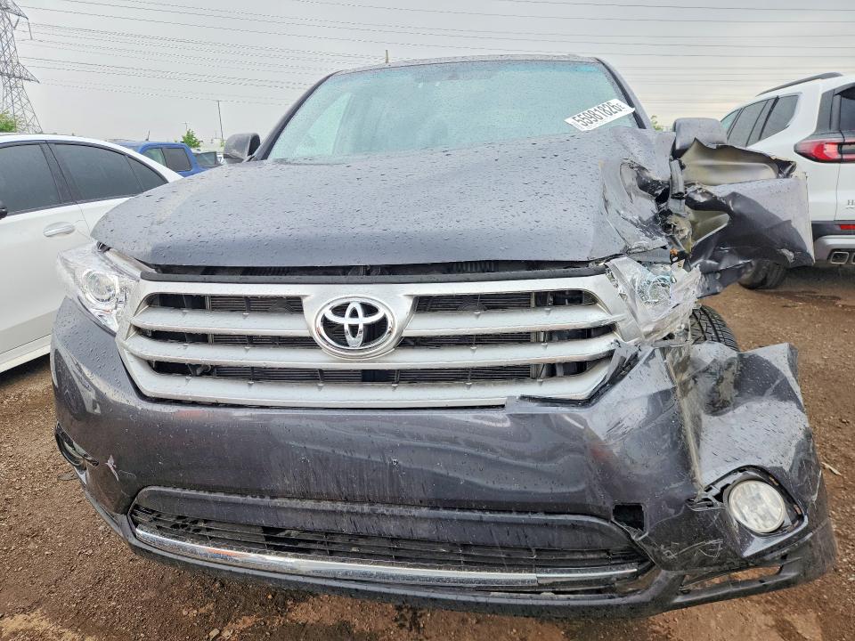 2013 Toyota Highlander VIN 5TDDK3EH3DS264215 COPART salvage auction — FRONT END, Il - Salvage Certificate, sold $4,400 on 2026-07-28 (photo 5)