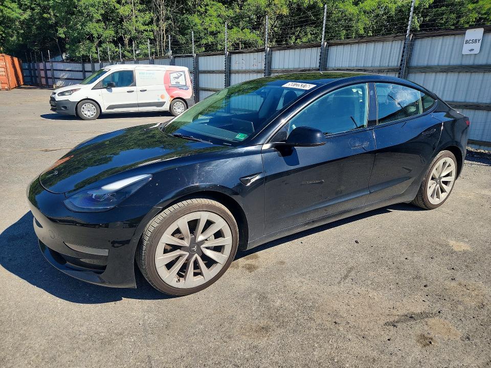 2022 Tesla Model 3 VIN 5YJ3E1EA5NF368785 COPART salvage auction — UNDERCARRIAGE, PA - CERT OF TITLE, sold $8,900 on 2026-07-08 (photo 1)