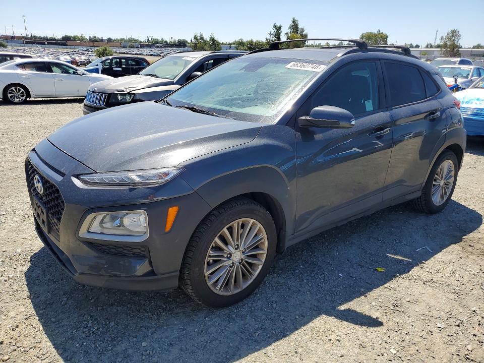2020 Hyundai Kona VIN KM8K2CAA5LU572282 COPART salvage auction — REAR END, Ca - Salvage Certificate, sold $3,650 on 2026-07-14 (photo 1)