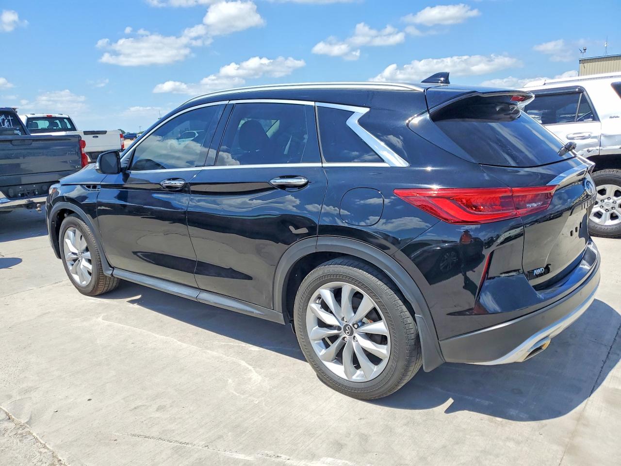 2021 Infiniti QX50 VIN 3PCAJ5BB6MF108885 COPART salvage auction — Front End, TX - CERTIFICATE OF TITLE (P), sold $6,000 on 2026-07-09 (photo 2)