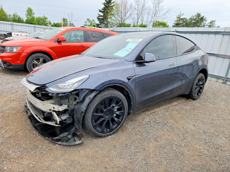 2022 Tesla VIN 7SAYGDEE7NF574102 COPART salvage auction — FRONT END, On - Permit Salvage, sold $11,100 on 2026-07-07 (photo 1)