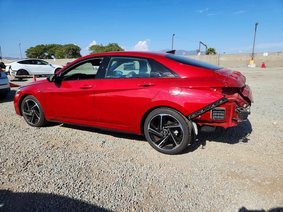 2023 Hyundai Elantra VIN KMHLR4AF7PU380675 COPART salvage auction — REAR END, Ca - Salvage Certificate, sold $5,500 on 2026-07-24 (photo 2)