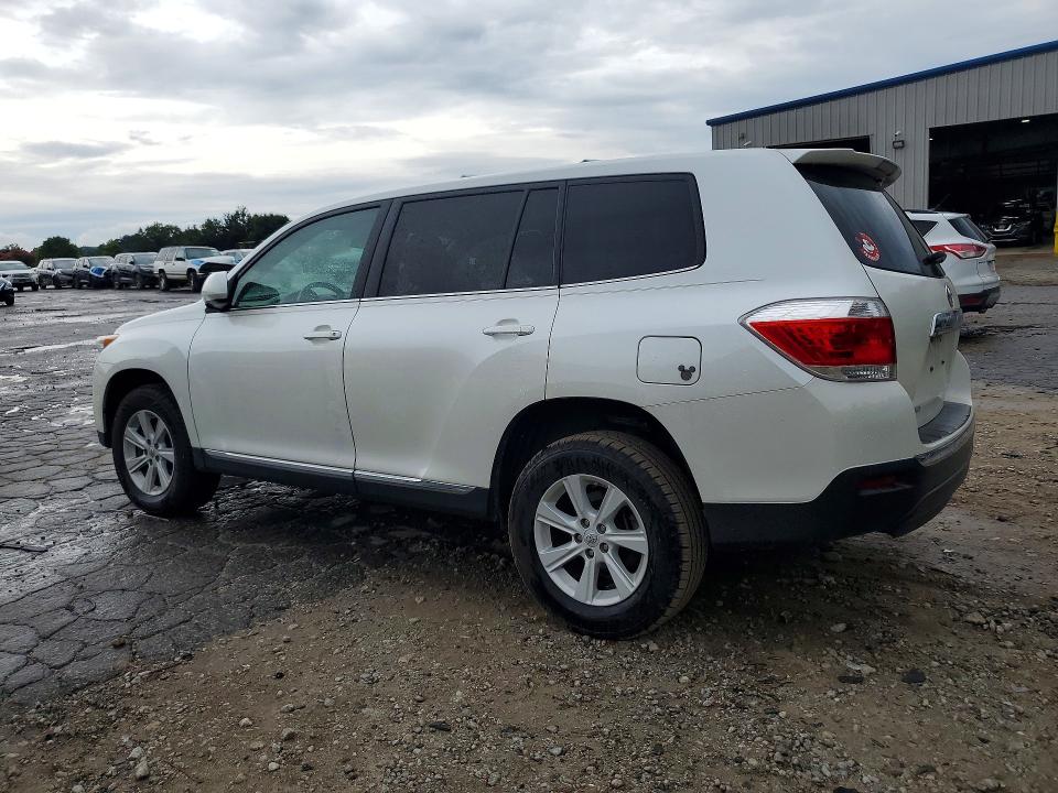 2013 Toyota Highlander VIN 5TDZK3EH6DS092445 COPART salvage auction — FRONT END, Ga - Cert Of Title-Salvage, sold $2,450 on 2026-07-24 (photo 2)