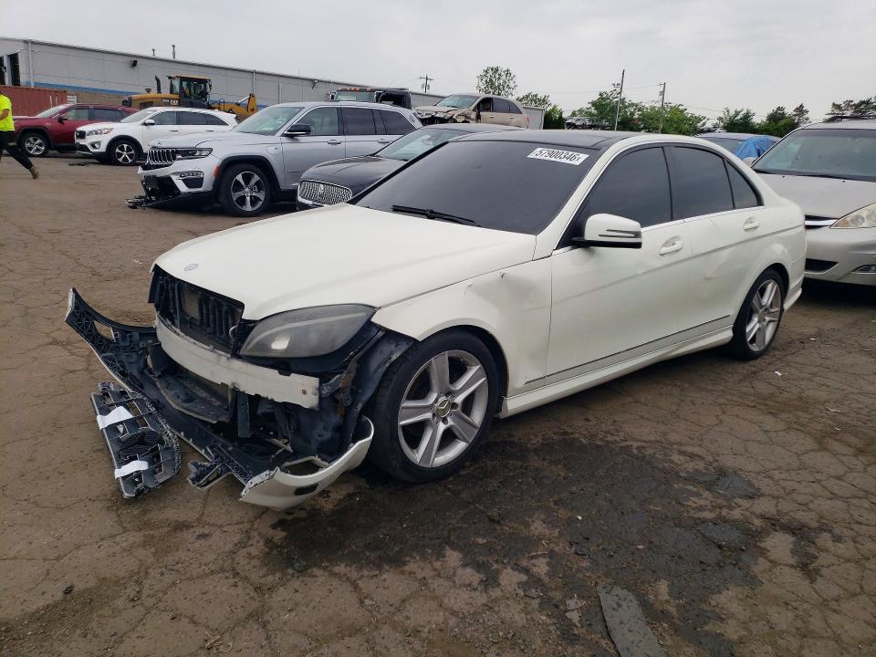 2011 Mercedes-benz C class VIN WDDGF8BB3BR133589 COPART salvage auction — VANDALISM, Ct - Cert Of Title-Salvage, sold $475 on 2026-07-10 (photo 1)
