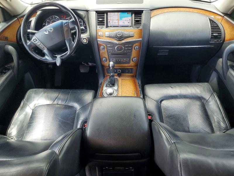 2011 Infiniti Qx56 VIN JN8AZ2NE5B9001836 COPART salvage auction — FRONT END, Tx - Certificate Of Title, sold $2,150 on 2026-07-31 (photo 8)