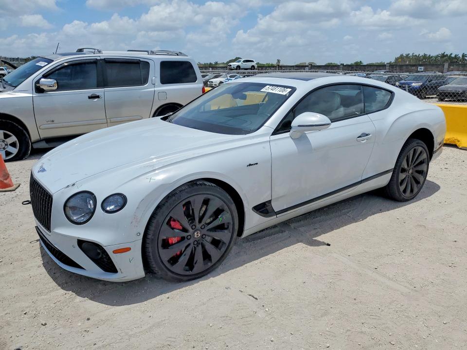 2024 Bentley Continental VIN SCBCG2ZG7RC015887 COPART salvage auction — FRONT END, Fl - Cert Of Title Slvg Rebuildable, sold $93,500 on 2026-07-08 (photo 1)
