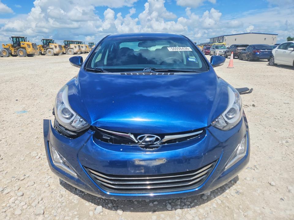 2016 Hyundai Elantra VIN KMHDH4AE6GU551849 COPART salvage auction — REAR END, Tx - Salvage Vehicle Title, sold $1,800 on 2026-07-16 (photo 5)