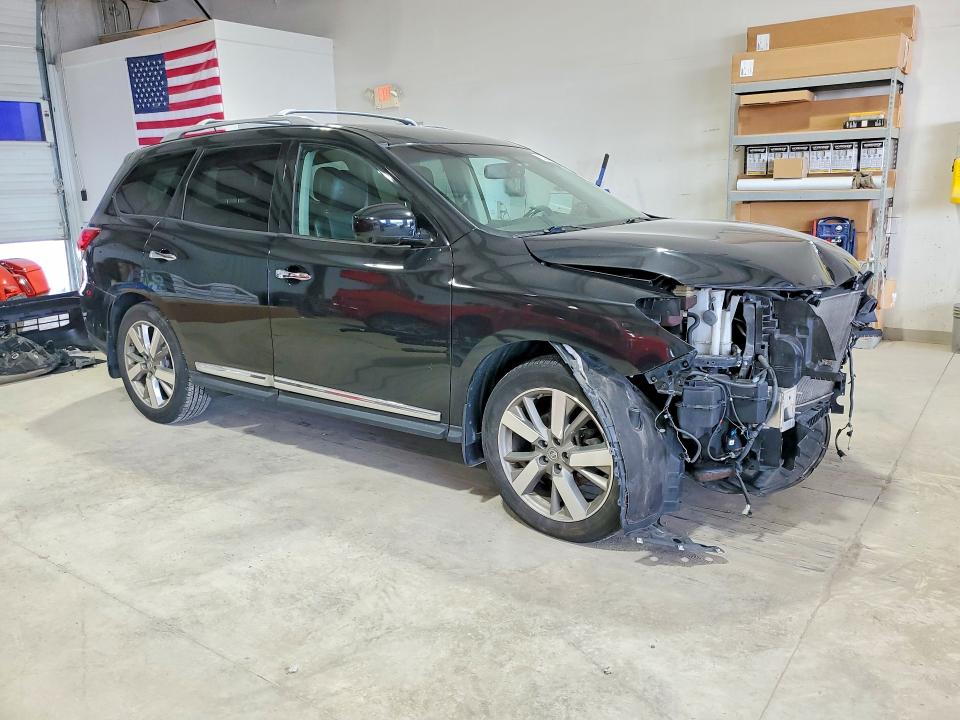 2015 Nissan Pathfinder VIN 5N1AR2MM5FC667068 COPART salvage auction — FRONT END, Md - Cert Of Salvage > 75% Damage, sold $950 on 2026-07-10 (photo 4)