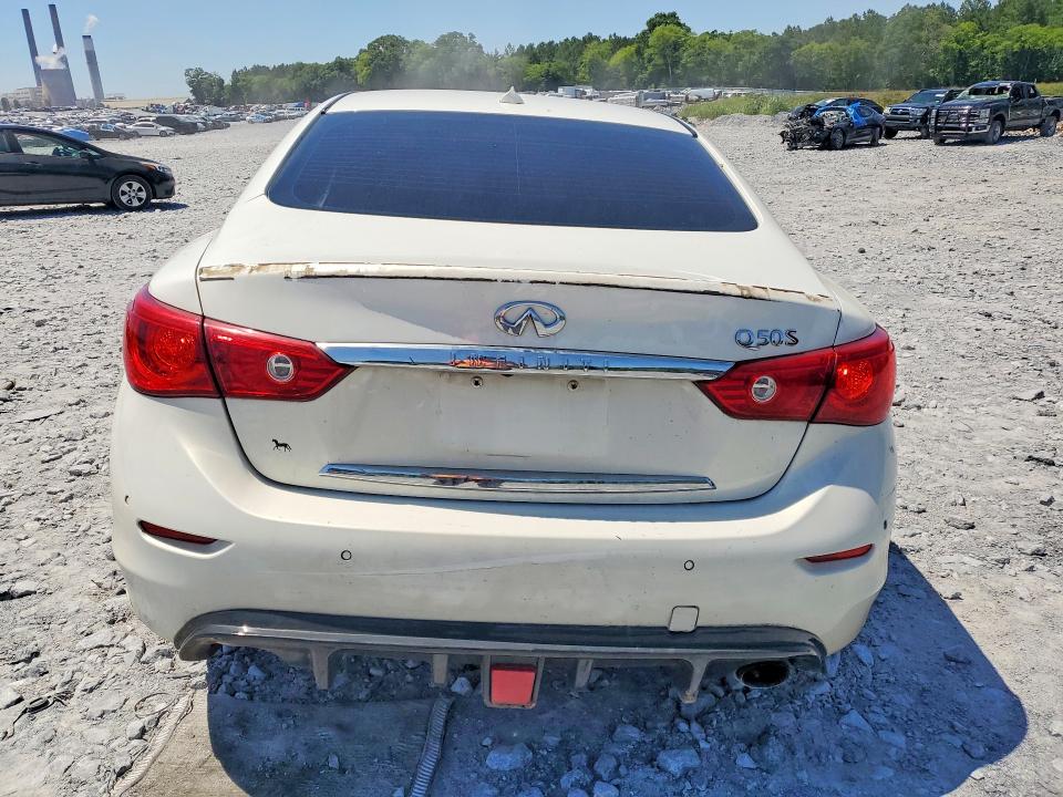 2014 Infiniti Q50 VIN JN1BV7AR6EM706859 COPART salvage auction — ROLLOVER, Ga - Cert Of Title-Salvage, sold $1,100 on 2026-07-16 (photo 6)