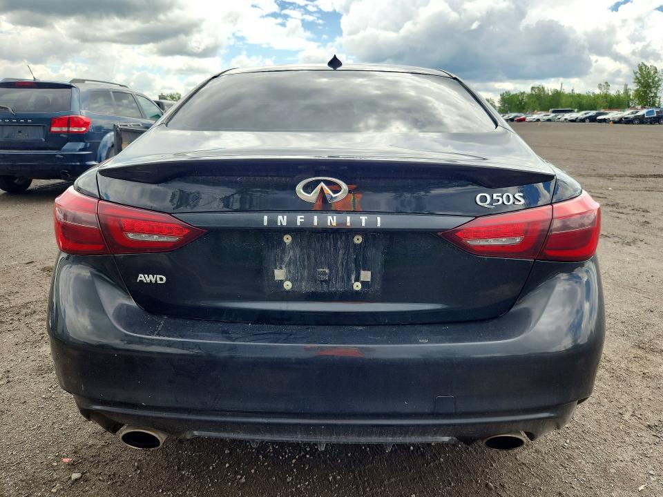 2018 Infiniti Q50 VIN JN1EV7ARXJM444822 COPART salvage auction — FRONT END, Qc - Gravement Accidente, sold $575 on 2026-07-28 (photo 6)