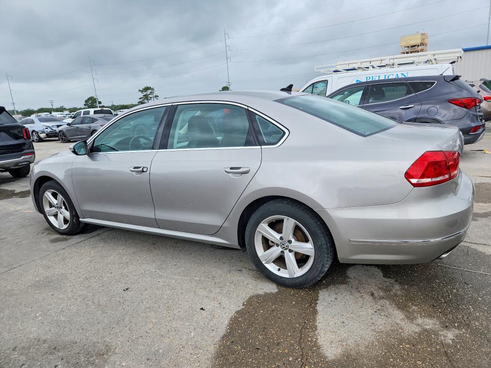 2012 Volkswagen Passat VIN 1VWBH7A37CC103497 COPART salvage auction — MECHANICAL, LA - CERTIFICATE OF TITLE, sold $1,401 on 2026-07-02 (photo 2)