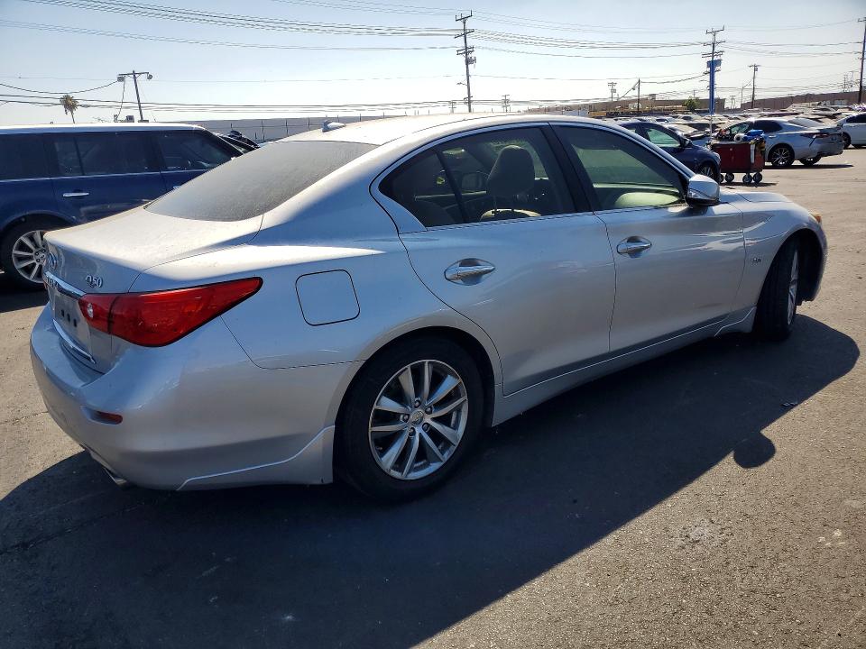 2017 Infiniti Q50 VIN JN1EV7AP0HM731675 COPART salvage auction — VANDALISM, Ca - Salvage Certificate, sold $3,950 on 2026-07-20 (photo 3)