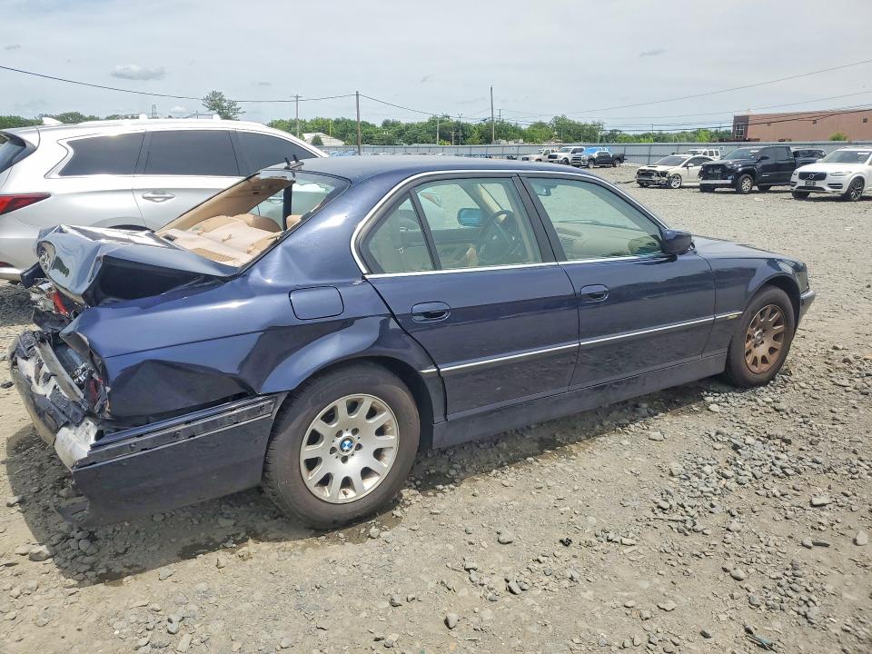2001 BMW 7er VIN WBAGG83491DN88849 COPART salvage auction — REAR END, Nj - Cert Of Title-Salvage, sold $225 on 2026-07-27 (photo 3)