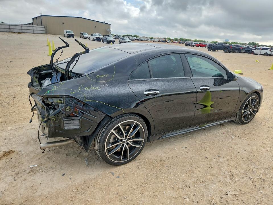 2026 Mercedes-benz Cla-klasse amg VIN W1K5J5BB3TN582039 COPART salvage auction — REAR END, Tx - Salvage Vehicle Title, sold $25,000 on 2026-07-30 (photo 3)