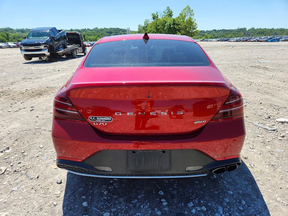 2022 Genesis G70 VIN KMTG34TA8NU092669 COPART salvage auction — BURN, Il - Salvage Certificate, sold $175 on 2026-07-29 (photo 6)