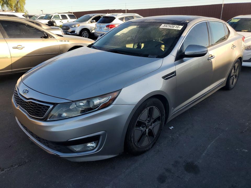 2011 Kia Optima hybrid VIN KNAGM4AD7B5000348 COPART salvage auction — FRONT END, Nv - Certificate Of Title, sold $525 on 2026-07-27 (photo 1)